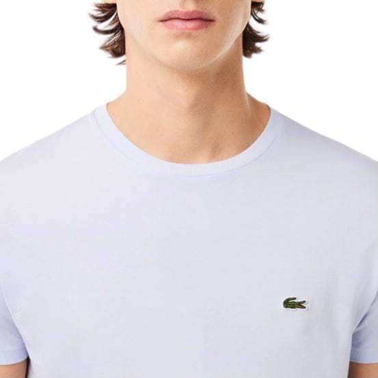 Lacoste Crew Neck Pima Cotton Jersey T Shirt (Light Blue) TH6709-51