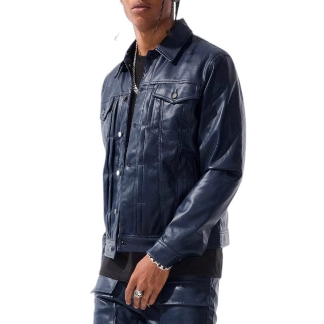 Jordan Craig Thriller Trucker Jacket (Midnight Blue) JJ1218