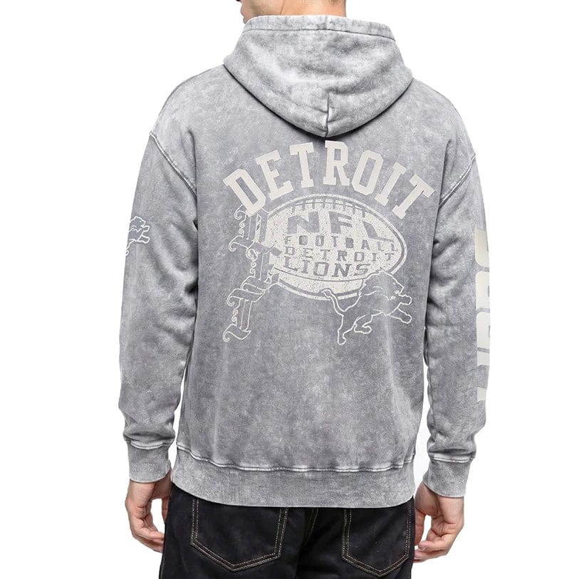 Pro Standard Detroit Lions Street Team Pullover Hoodie (Washed Grey)