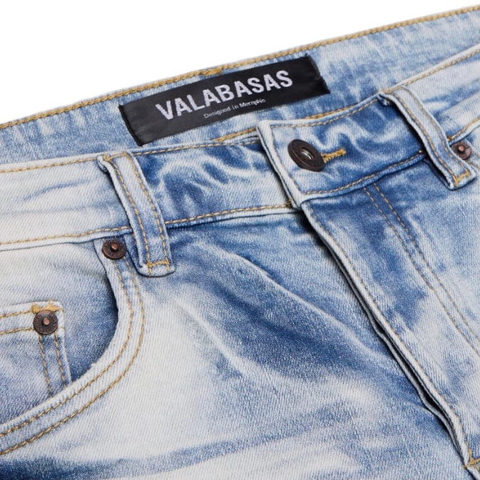 Valabasas Streamline Stacked Flare Jean (Light Blue Wash) VLBS5046