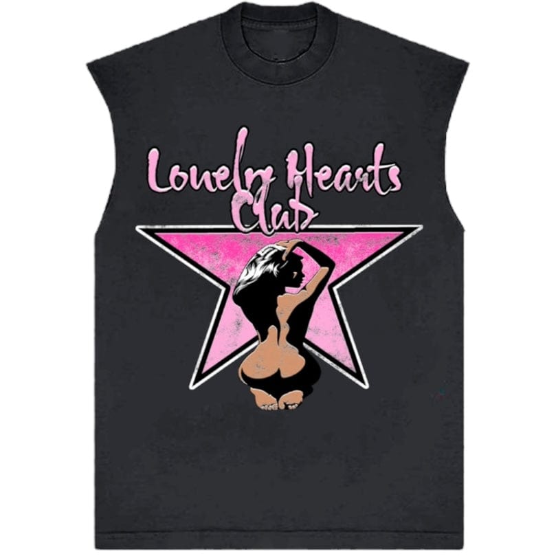 Lonely Hearts Club I Told The Stars About You Sleeveless T-Shirt (Black Edge)