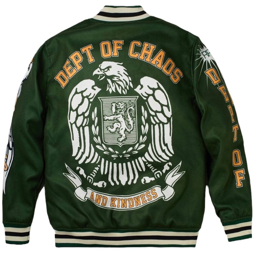 Reason Brand Dept Of Chaos Varsity Jacket (Green) OWG-18