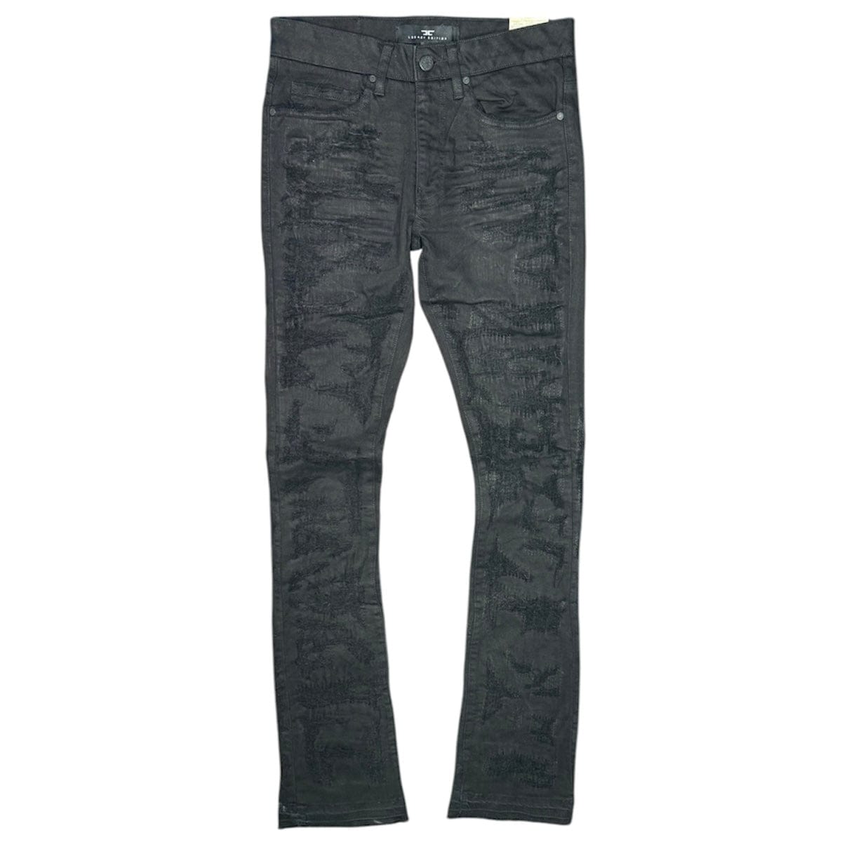 Jordan Craig Martin Stacked W/ Shreds Denim (Jet Black) JTF2118RA