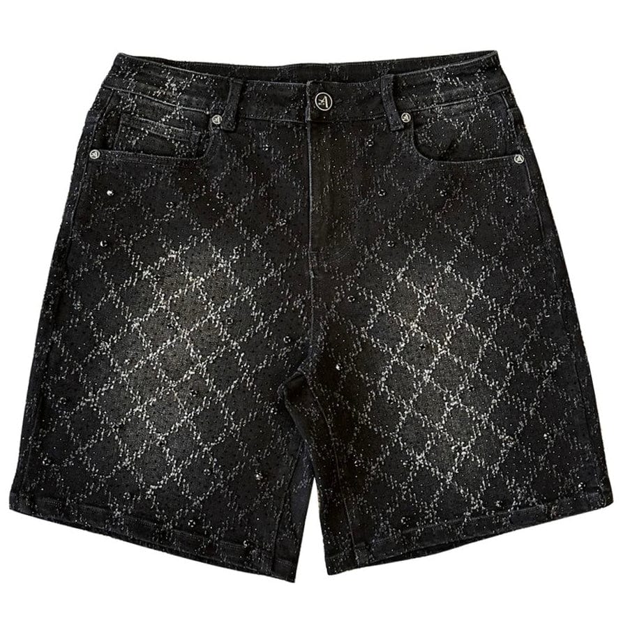 Almost Someday Gemstone Denim Jorts (Black Wash) QS2-002