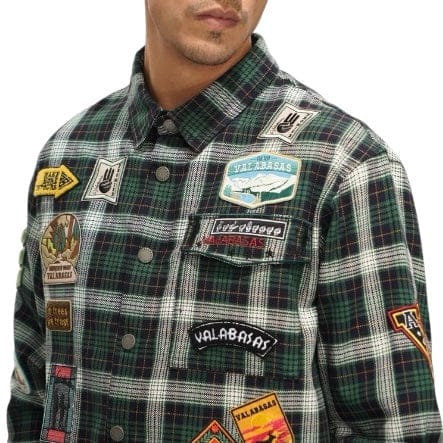 Valabasas Forge Button Down Shirt (Green/White/Black) VLBS-VBD2-1020