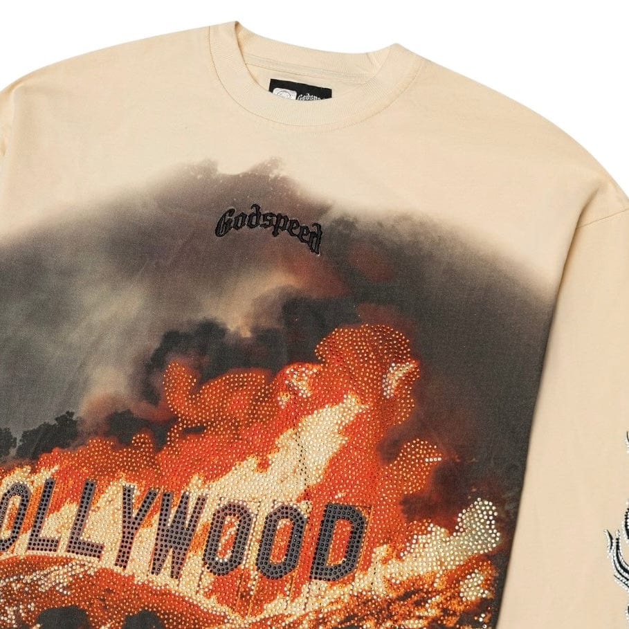 Godspeed Hollywood Inferno LS T Shirt (Bone)