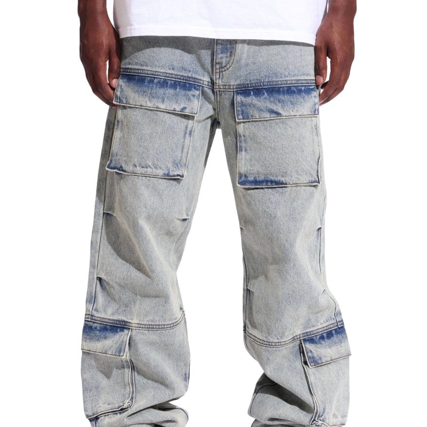 Crysp Freddie Cargo Denim (Light Bleach) CRYSP25-107