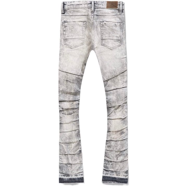 Kids Jordan Craig Stacked Ripple Effect Denim (Bone White) JTF1157K