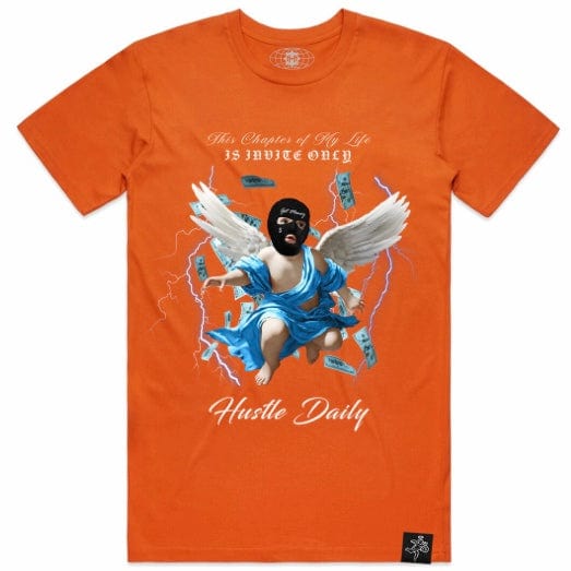 Hasta Muerte Hustle Daily Invite Only T Shirt (Orange)