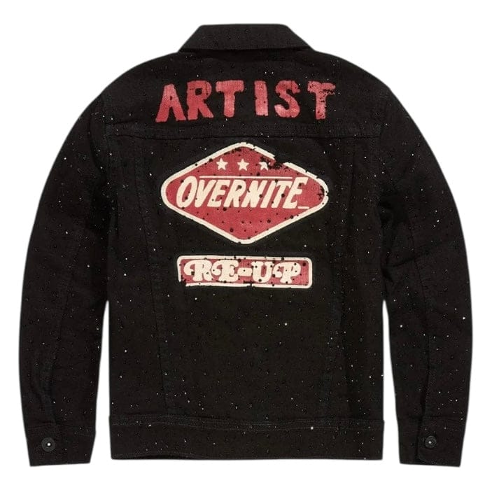 Boys Jordan Craig Local Dealer Trucker Jacket (Jet Black) JJ2339AB