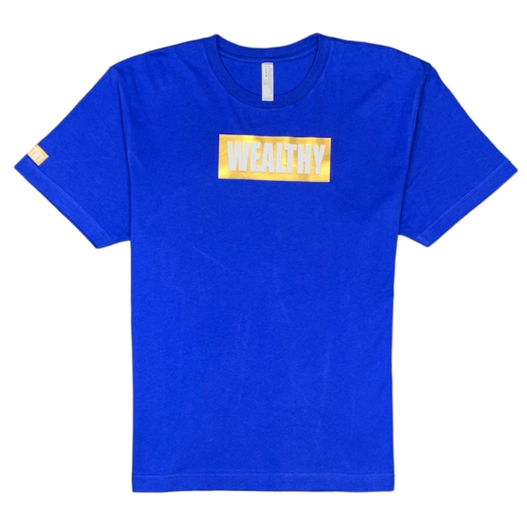 Kid's Wealthy T-Shirt (Royal/Gold/White) - WEA04