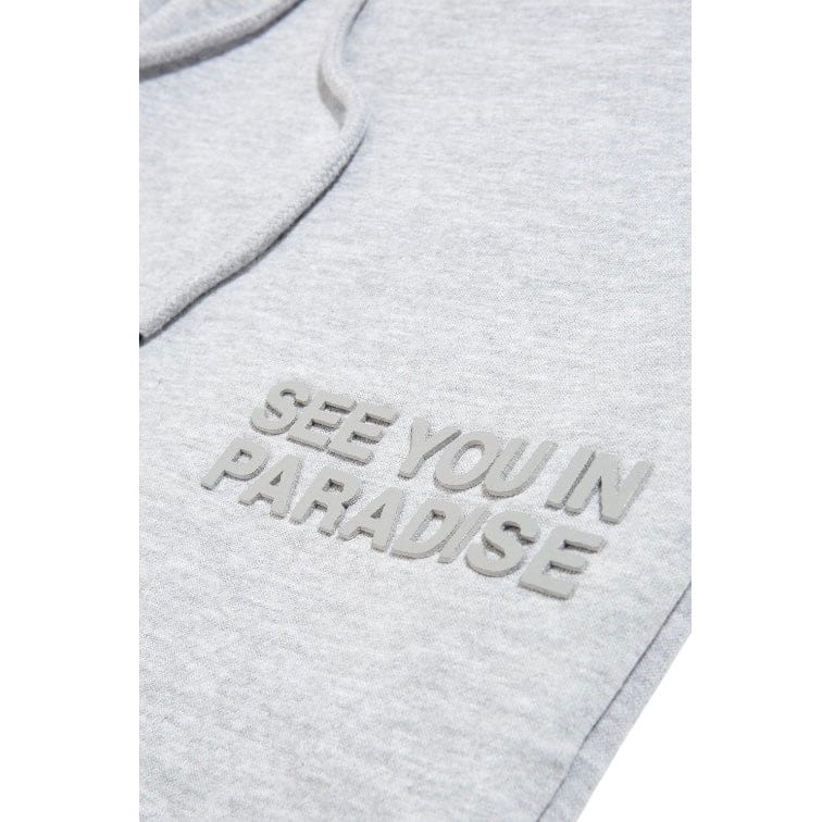 See You In Paradise Tonal Stacked Sweatpants (Heather Grey)