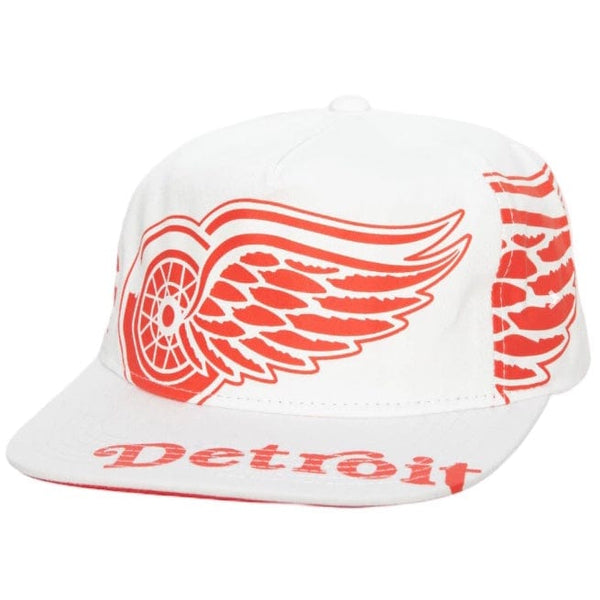 Mitchell & Ness Nhl Red Wings In Your Face Deadstock Snapback (White)