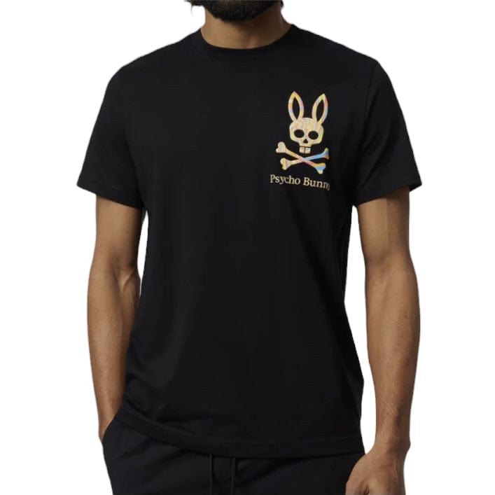 Psycho Bunny Porter Graphic Tee (Black) B6U905Y1PC