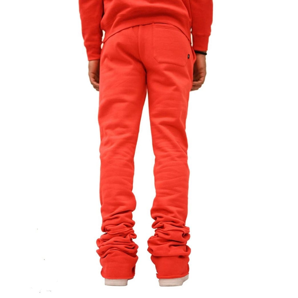 Doctrine Denim Dagger Super Stacked Flared Joggers (Red) DB0024