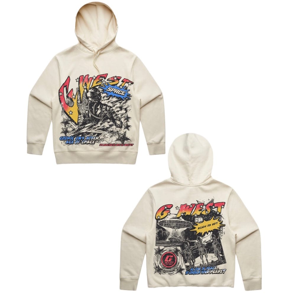 G West Cosmic Sky Ride Double Hit Hoodie (Cloud Cream)