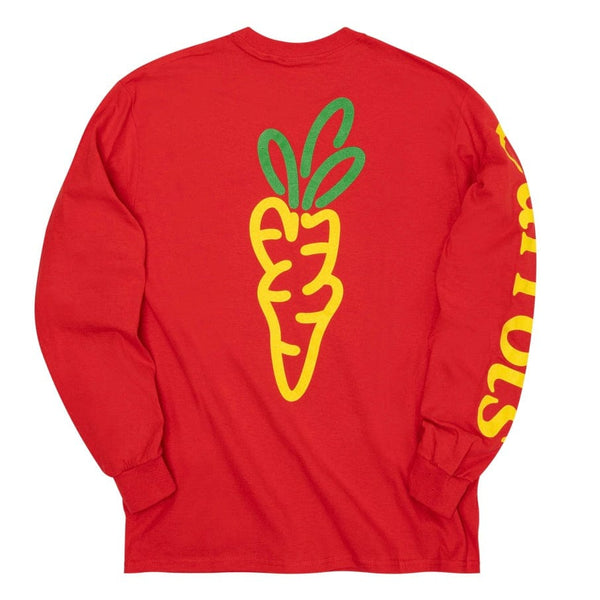Carrots Tomatoes Long Sleeve T Shirt (Red)