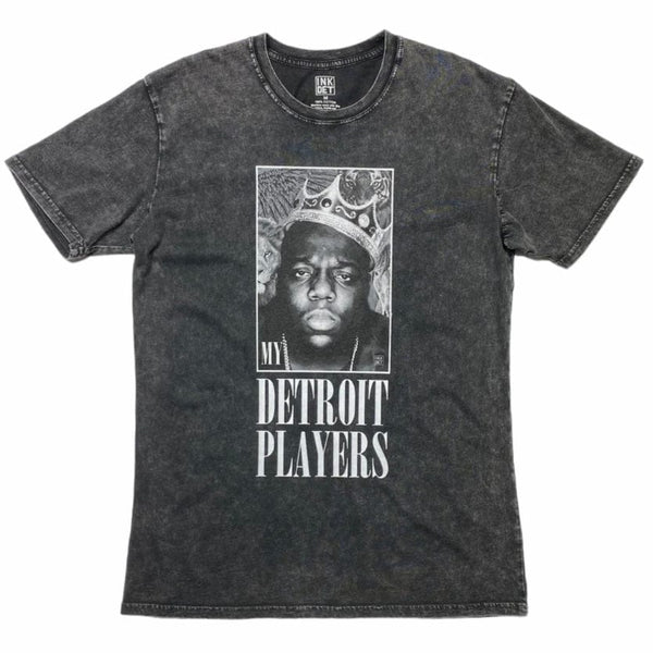 Ink Detroit My Detroit Players Mineral Wash T Shirt (Black) 3047