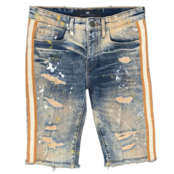 Kids Jordan Craig Summertime Striped Denim Shorts (Sandstone) J3175SB