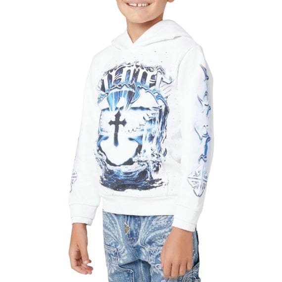 Boys Guapi Heavens Vault Kids Hoodie V1 (White)
