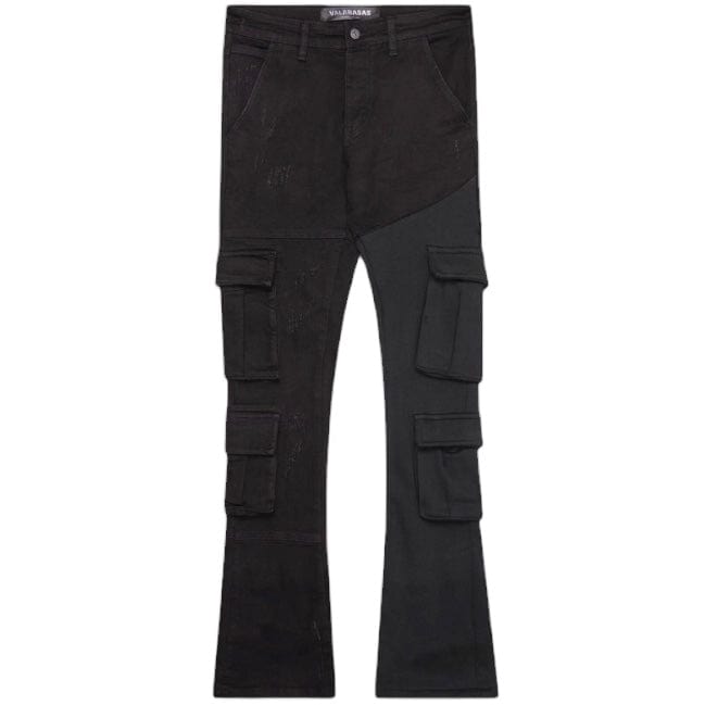 Valabasas YingYang Stacked Flare Denim Jean (Black/Black) VLBSST011