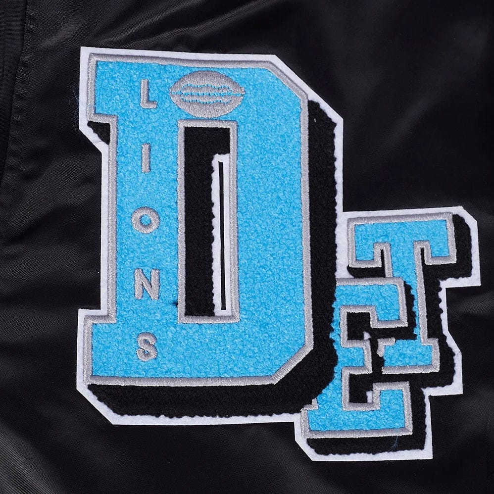 Pro Standard NFL Detroit Lions Best Of Men's Rib Satin Jacket (Black)