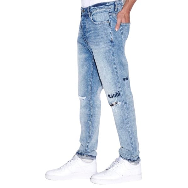 Ksubi Chitch Check Self Repair Denim (Blue Stone Wash) MFA23DJ016