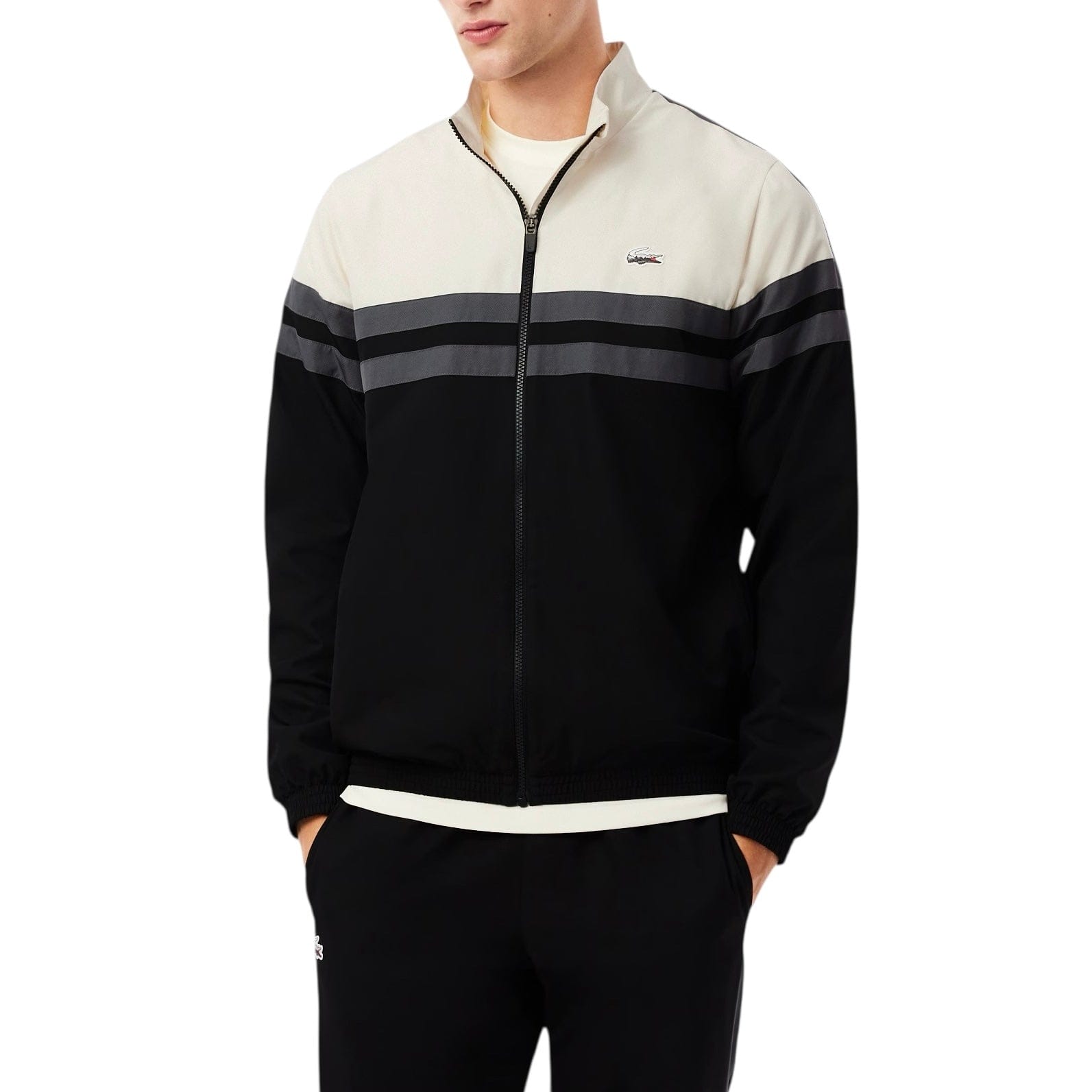 Lacoste Sport Landscape Crocodile Tracksuit (Black/White/Blue) WH6305-51