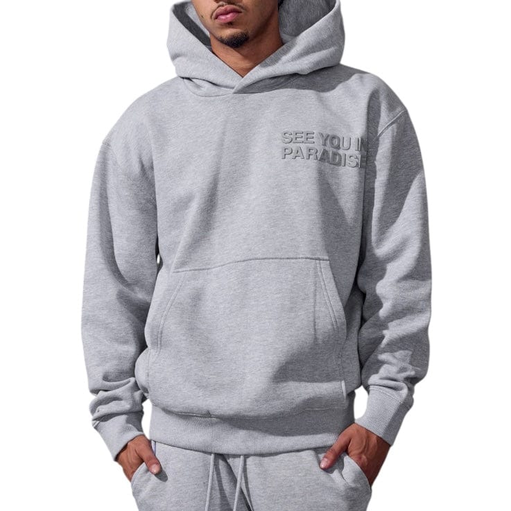 See You In Paradise Tonal Pullover Hoodie (Heather Grey) 8899H