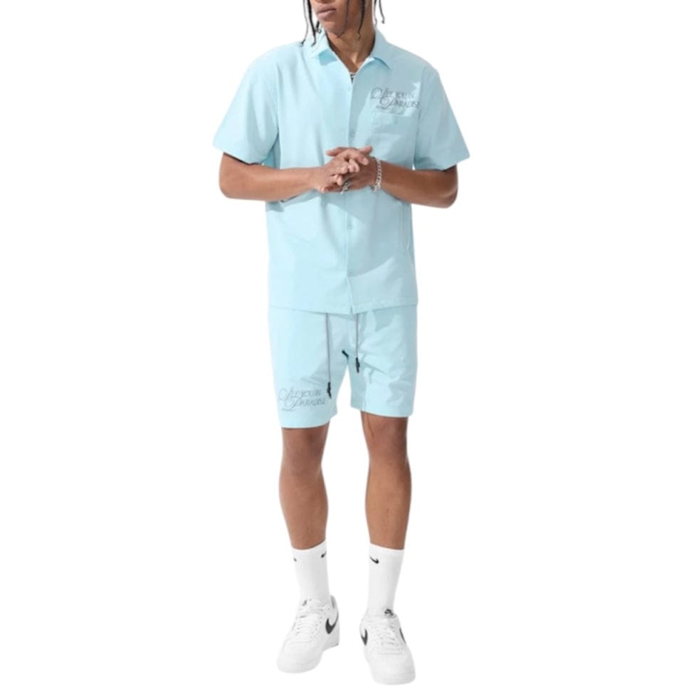 Jordan Craig Oakland Mechanic Short & Shirt Set (Sky Blue) 2061-2061S