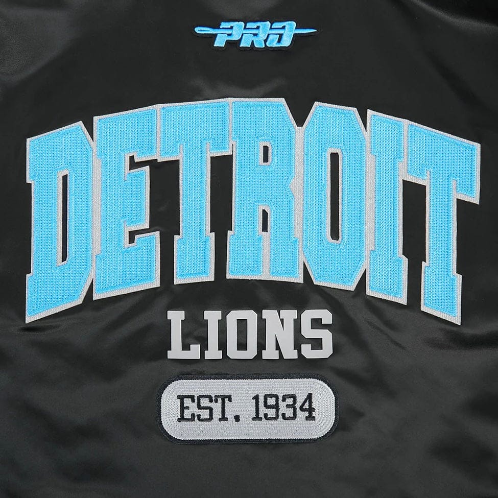 Pro Standard NFL Detroit Lions City Arch Satin Jacket (Black)