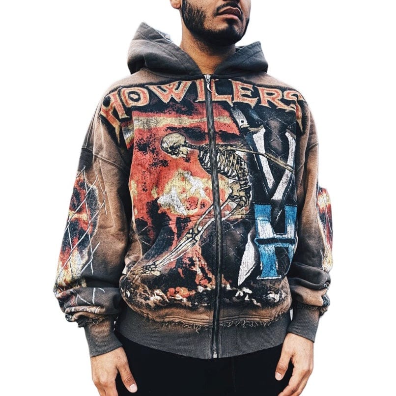 Howlers Club Rapture Zip Hoodie (Sun Fade Brown)