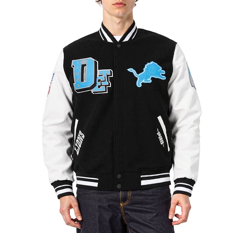 Pro Standard NFL Detroit Lions Best Of Men's Varsity Jacket (Black/White)