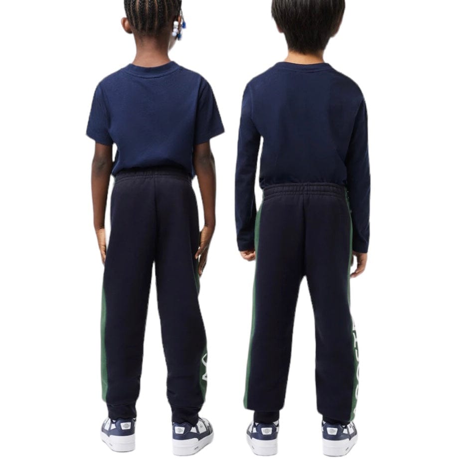 Kids Lacoste Organic Cotton Blend Sweatpants (Navy/Dark Green) XJ5327-51