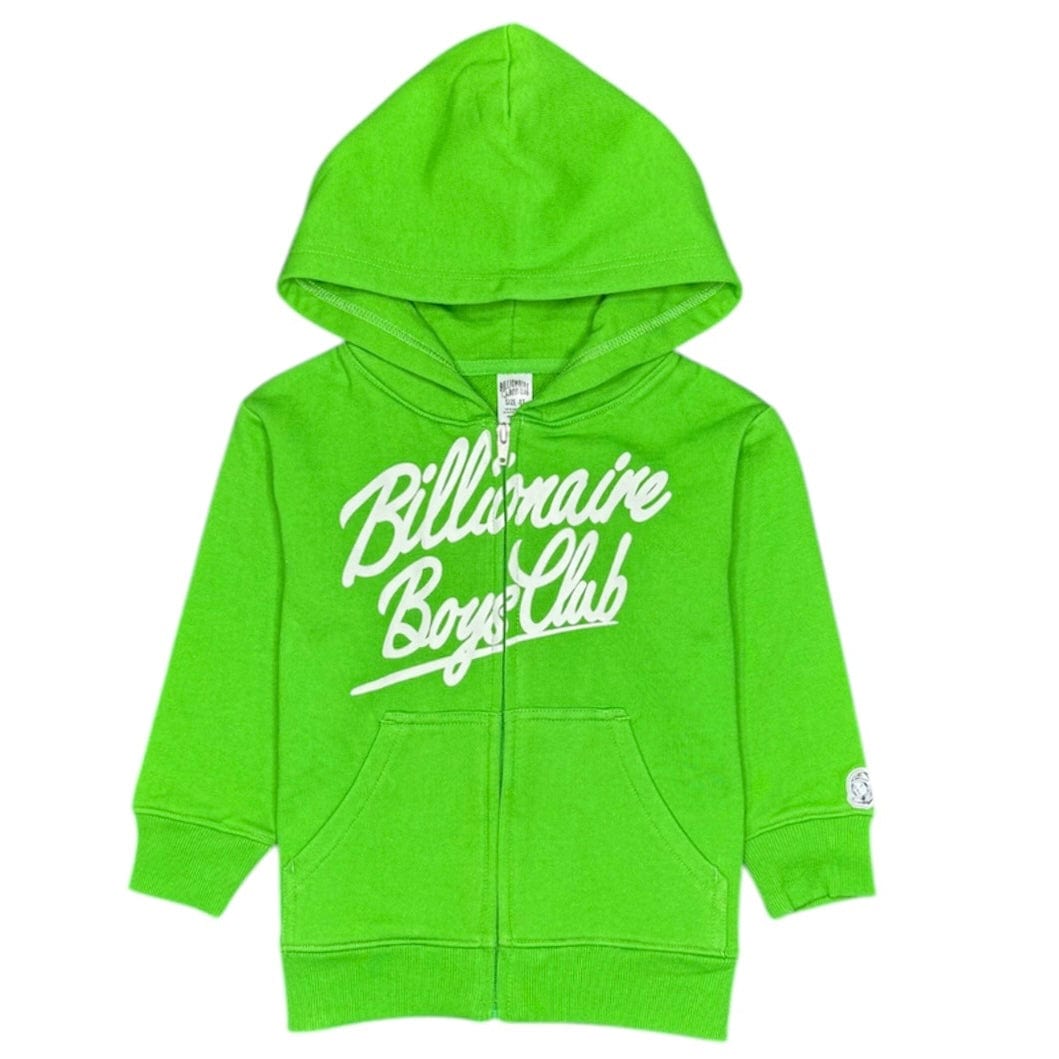 Kids Billionaire Boys Club BB Og Zip Front Hoodie (Online Lime) 853-1302