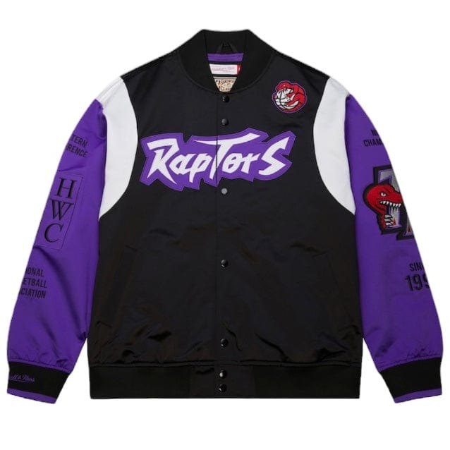 Mitchell & Ness Toronto Raptors Team Origins Satin Full-Snap Jacket (Black)