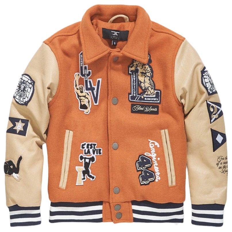 Kids Jordan Craig Carpe Diem Varsity Jacket (Burnt Orange) 91648K