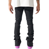 Serenede Caviar Wax Stacked Jean (Black) CWSJ-BLK