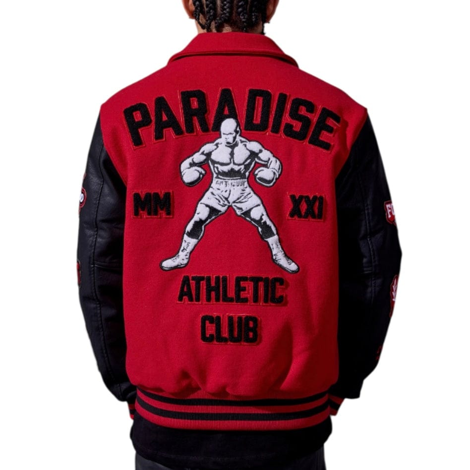 See You In Paradise Team Varsity Jacket (Red) 91700