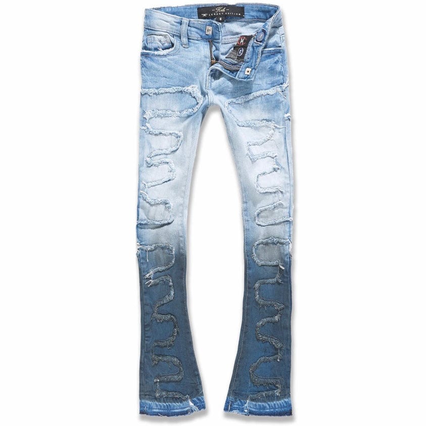 Kids Jordan Craig Stacked Oasis Denim (Blue Wave) JTF1131K