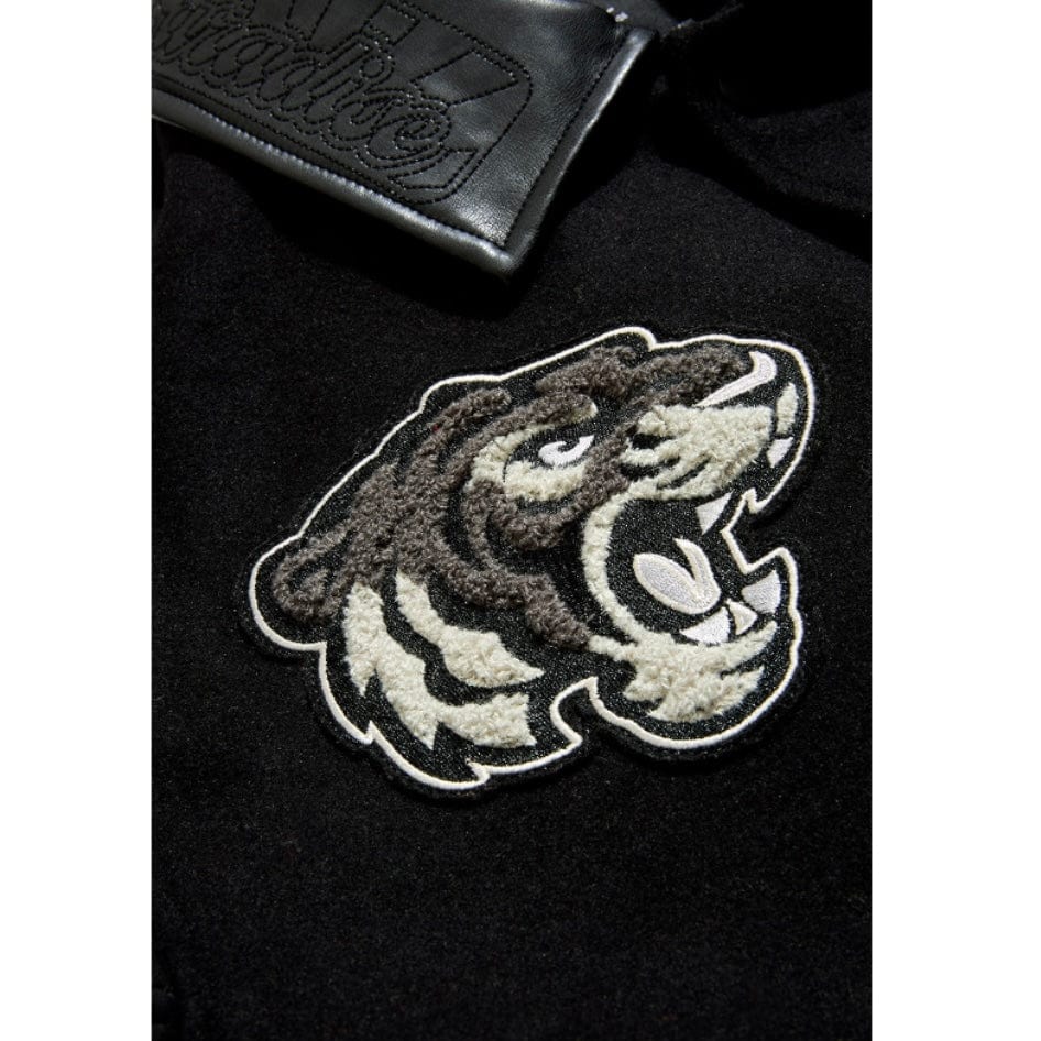 See You In Paradise Smoke & Mirrors Varsity Jacket (Noir) 91667