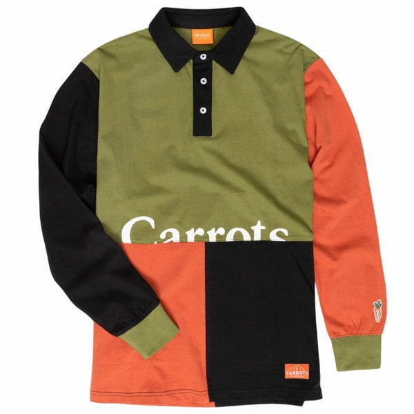 Carrots Wordmark Rugby Polo Shirt (Olive)