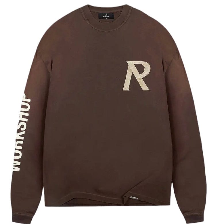 Represent Masking Tape Initial Long Sleeve T Shirt (Cedar) MLM4210-232