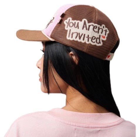 Hyde Park Nothing But Net Trucker Hat (Pink/Brown)