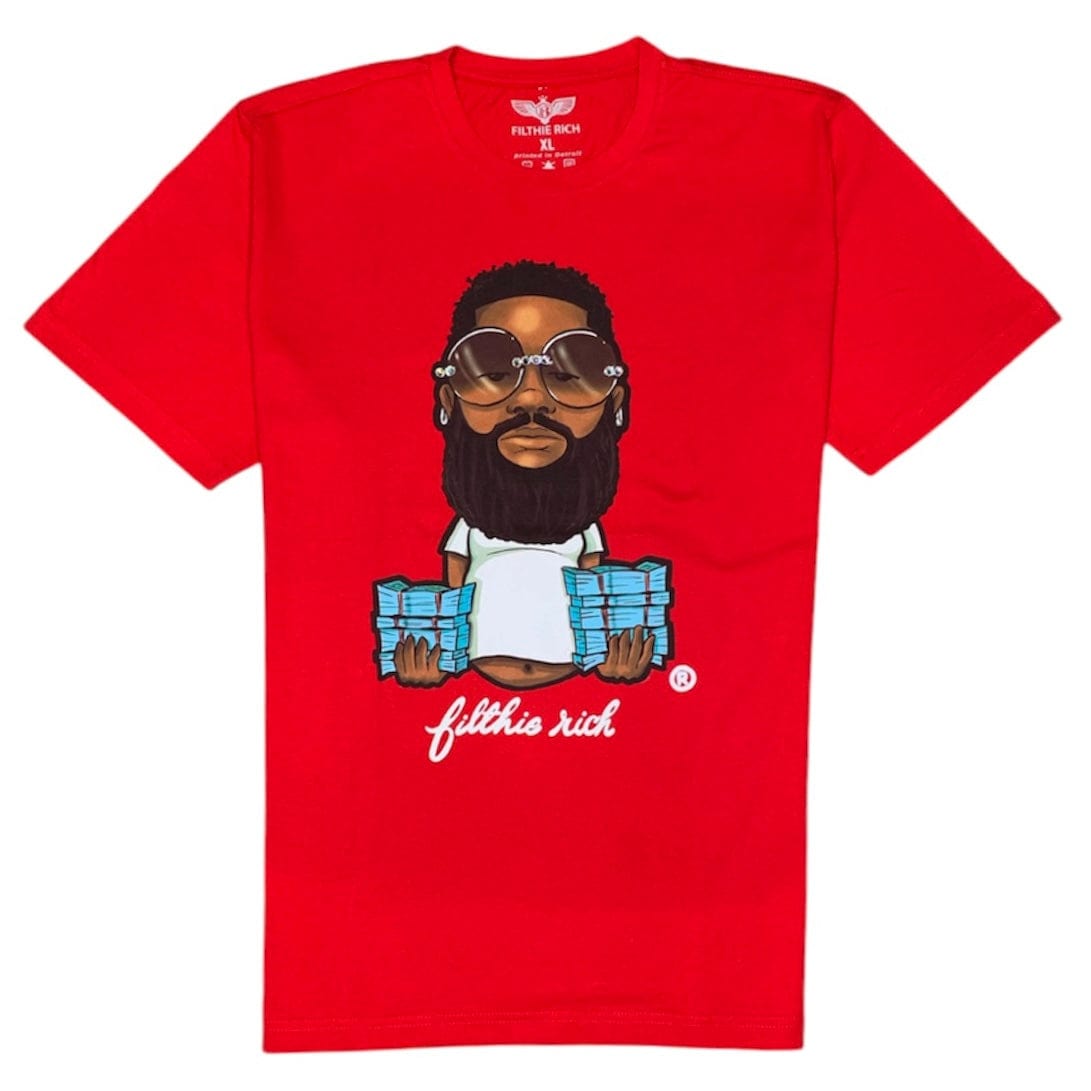 Filthie Rich Beard Guy T Shirt (Red)