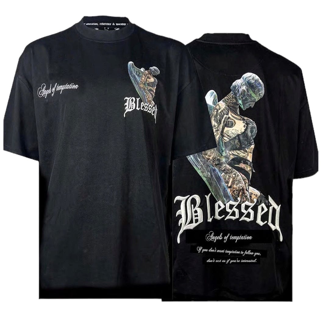 Blessed Boxy T Angels Of Temptation T Shirt (Black)