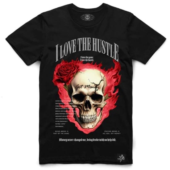 Hasta Muerte Hustle Daily AJ1 SM Love The Hustle Skull T Shirt (Black)