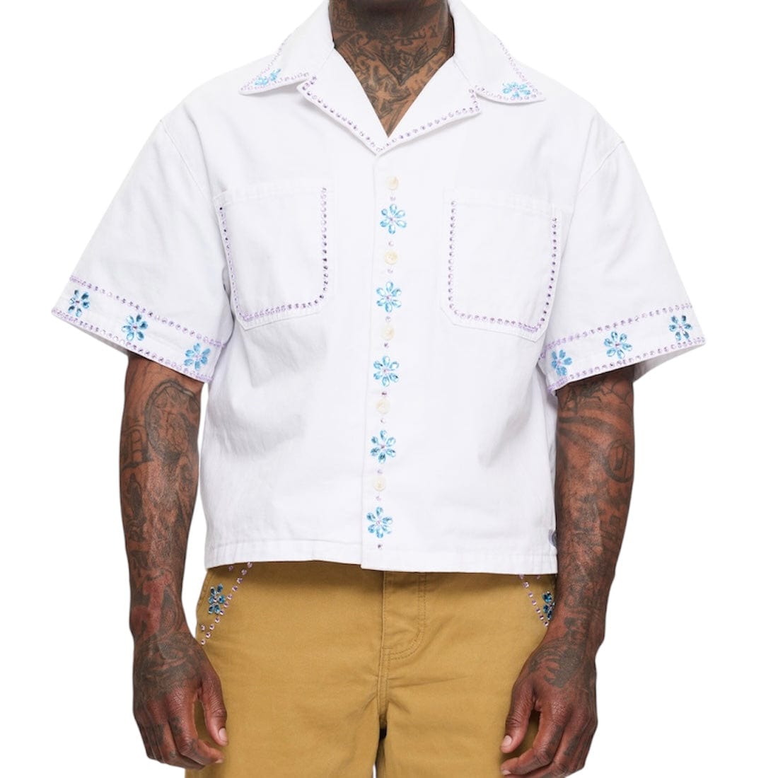 Valabasas Under Pressure Cropped Button Down (White) VLBS-VBD2-1005