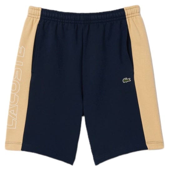 Lacoste Colorblock Fleece Shorts (Navy/Beige) GH1434-51