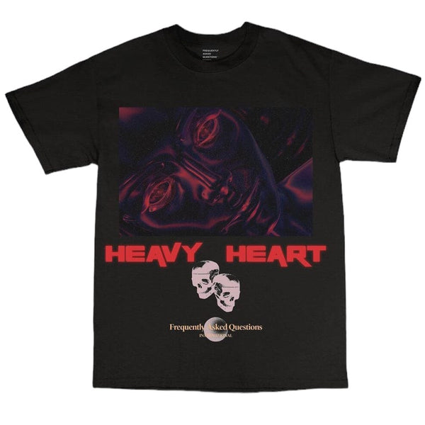 Frequently Asked Questions Heavy Heart T Shirt (Black) 23-380
